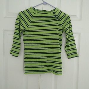 Joe Fresh Green with Black Stripes Shirt